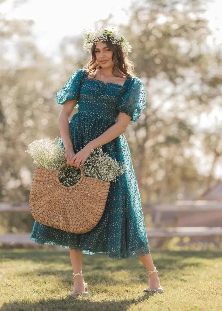 Everbloom Dress in Teal