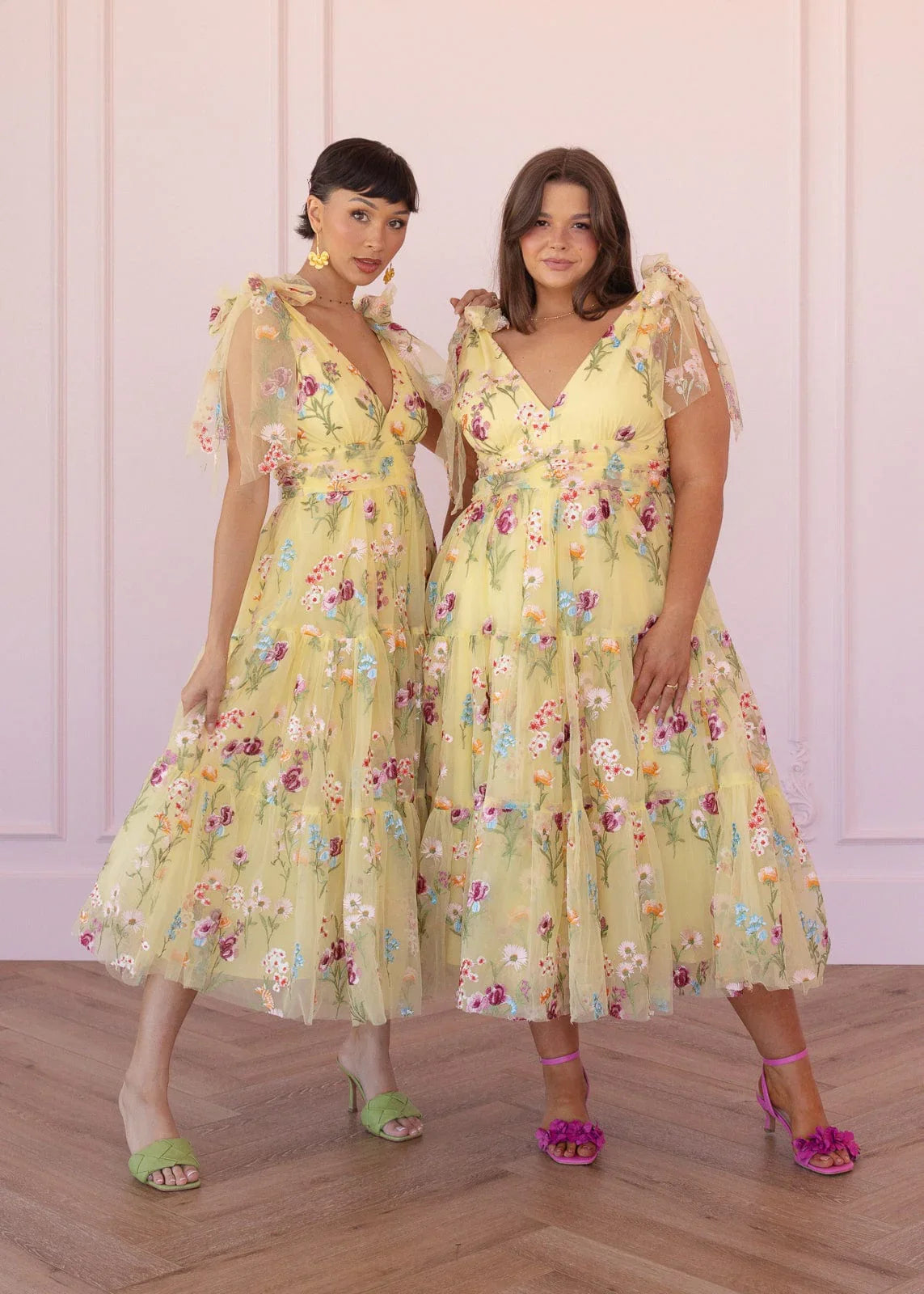 Margaret Midi Dress Yellow