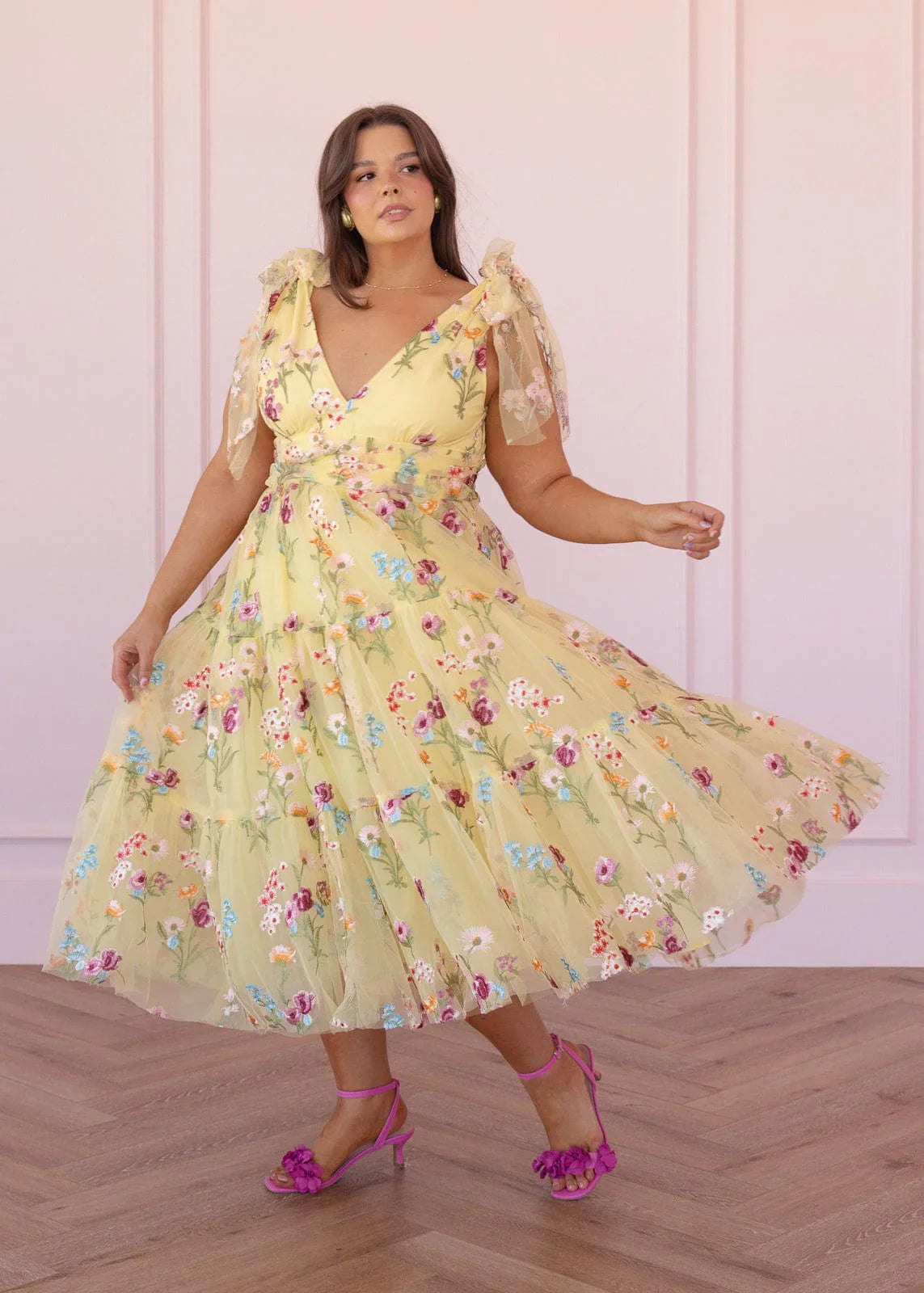 Margaret Midi Dress Yellow