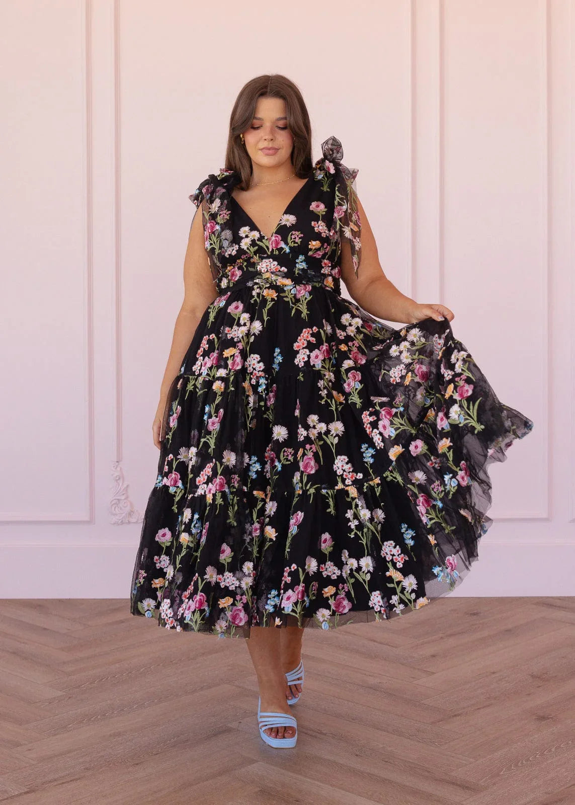 Margaret Midi Dress Black